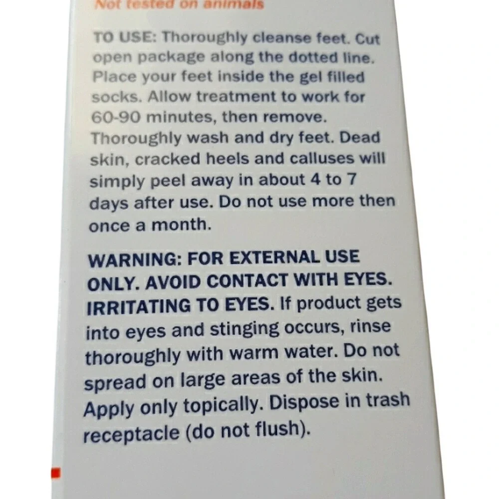 Clean‎ Feet Exfoliating Foot Treatment Mask 3 Pairs Glycolic Acid Callus Remover
